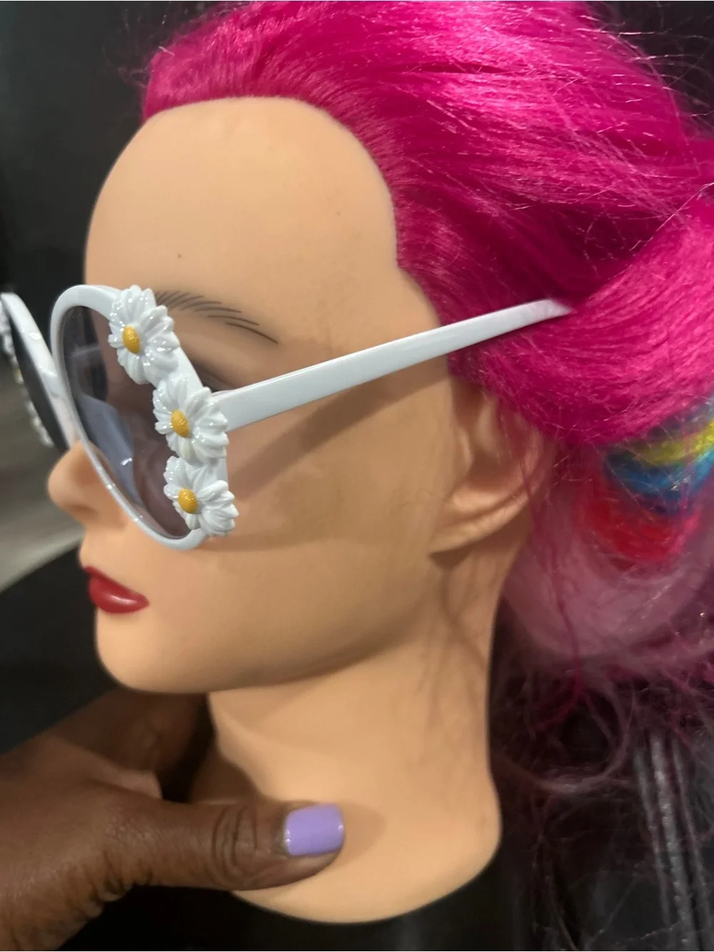White Daisy Round Sunglasses - Women Accessories